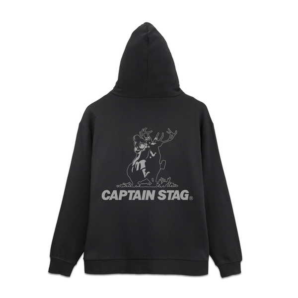 ゆるキャン△×キャプテンスタッグ ジップパーカー BLACK-XL【予約 再販 6月下旬 発売予定】