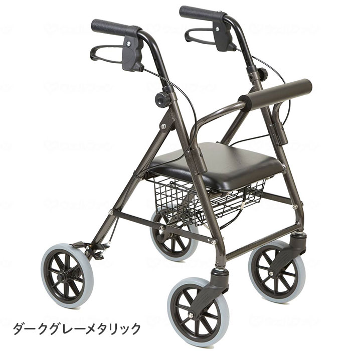 【マスク一箱プレゼント中♪】歩行車 ハッピーミニトール ダークグレーメタリック パールホワイト 竹虎 折りたたみ式 介護用品 軽量6.7kg リハビリ 移動 高齢者 シニア 歩行介助 歩行補助 プレゼント 母の日 敬老の日 ギフト 男性 女性