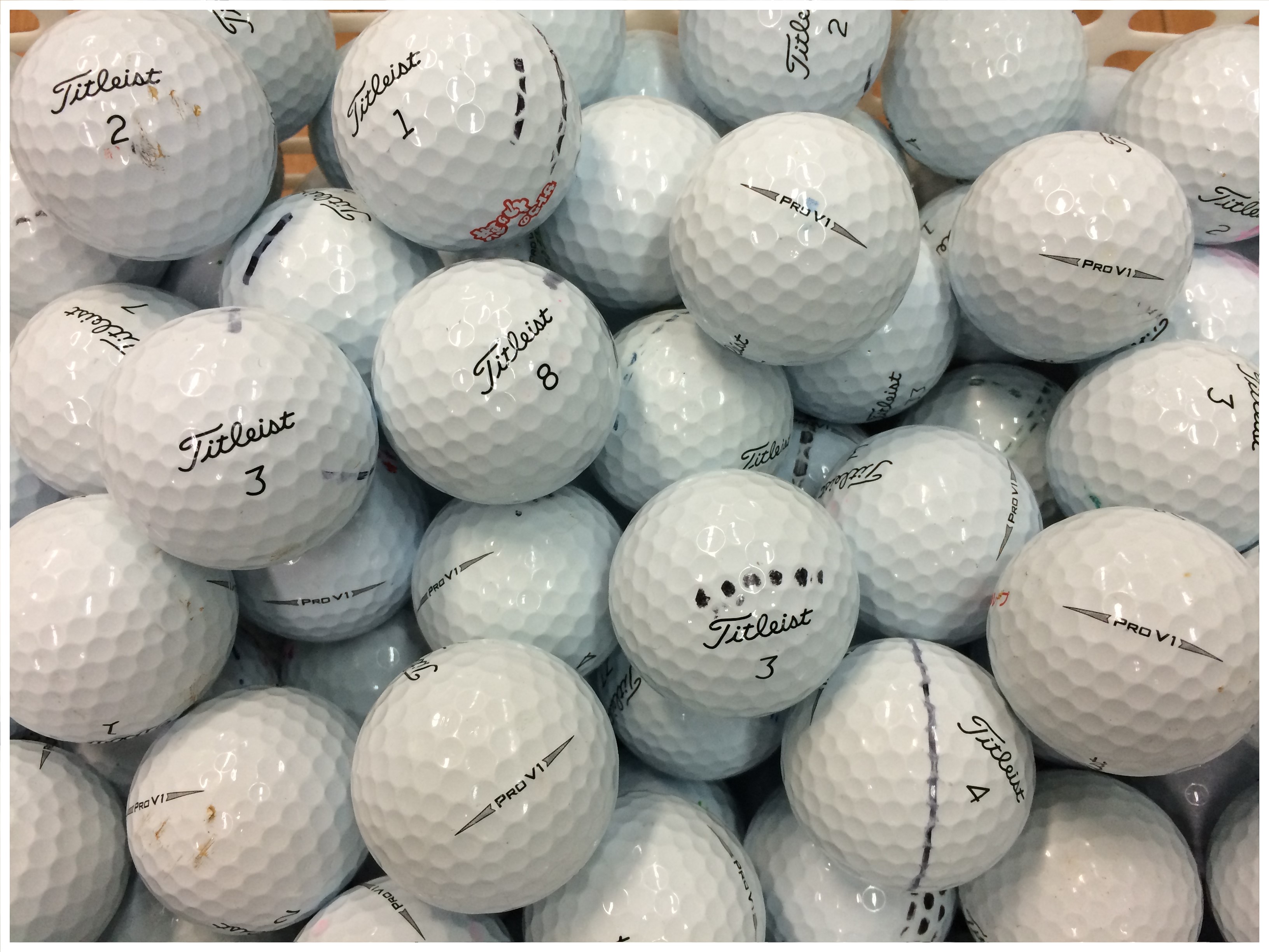 送料無料 タイトリスト Titleist 2021年モデル ホワイト ゴルフボール 中古 ロストボール B級 PROV1x 15球セット