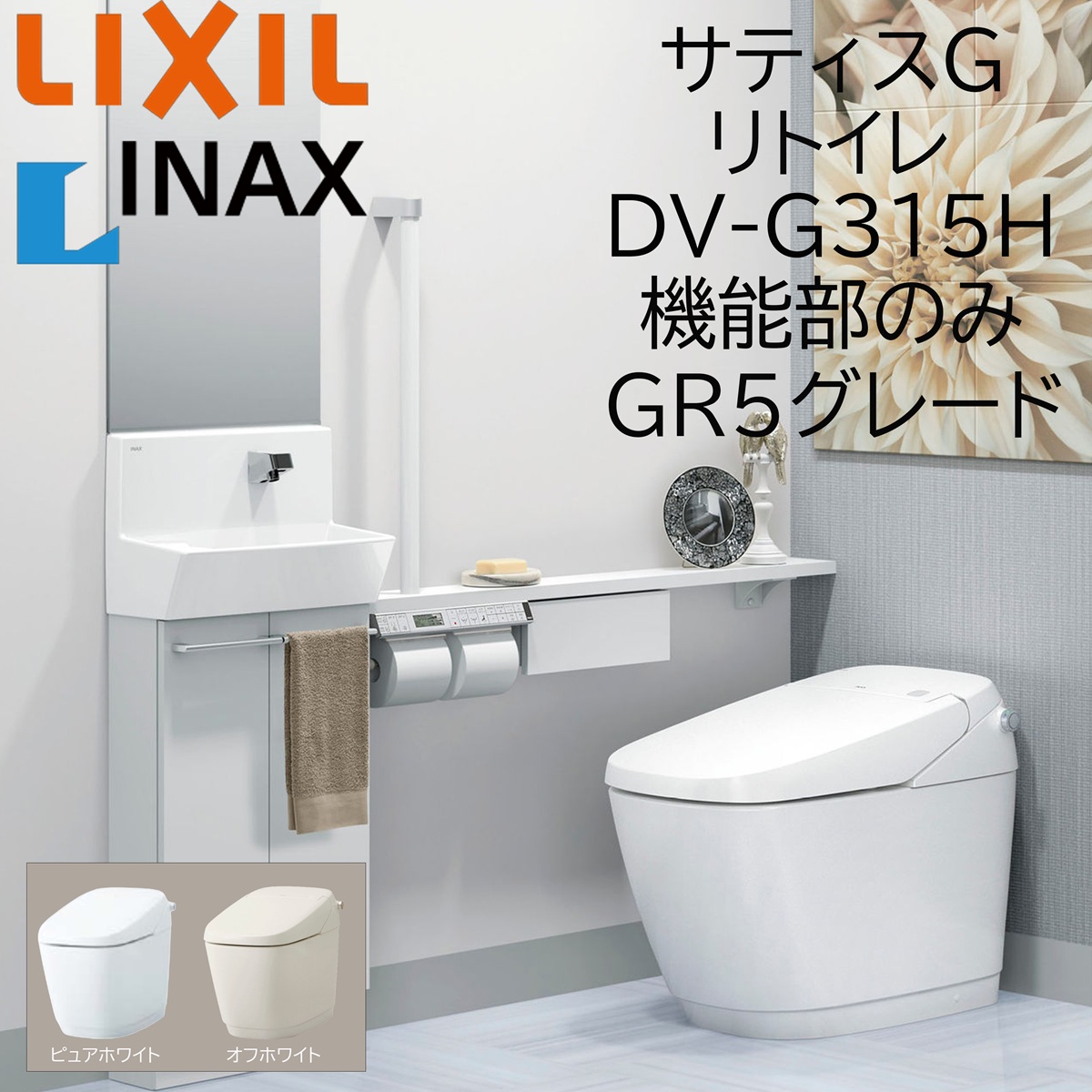 LIXIL INAX サティスG GR5 リトイレ DV-G315H ピュアホワイト 役立つこと部のみ BW1 ECO5