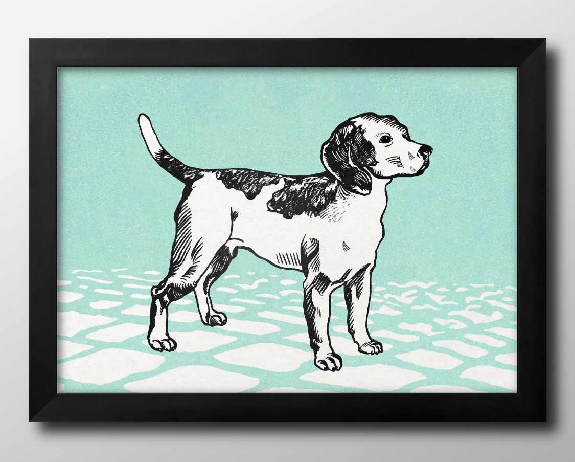 楽天市場】ビーグル 犬 DOG ビンテージ風 A3 サイズ ポスター アート