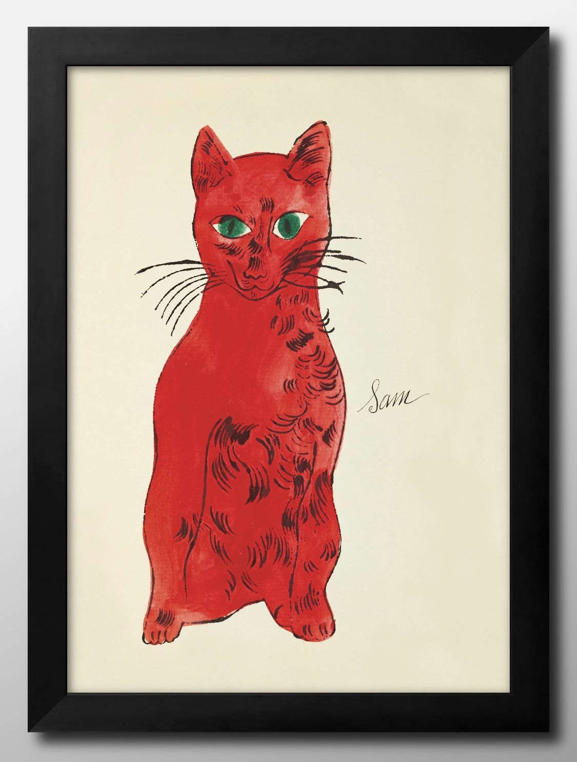 楽天市場】アンディ ウォーホル 猫 キャット ネコ ブルー A3 サイズ