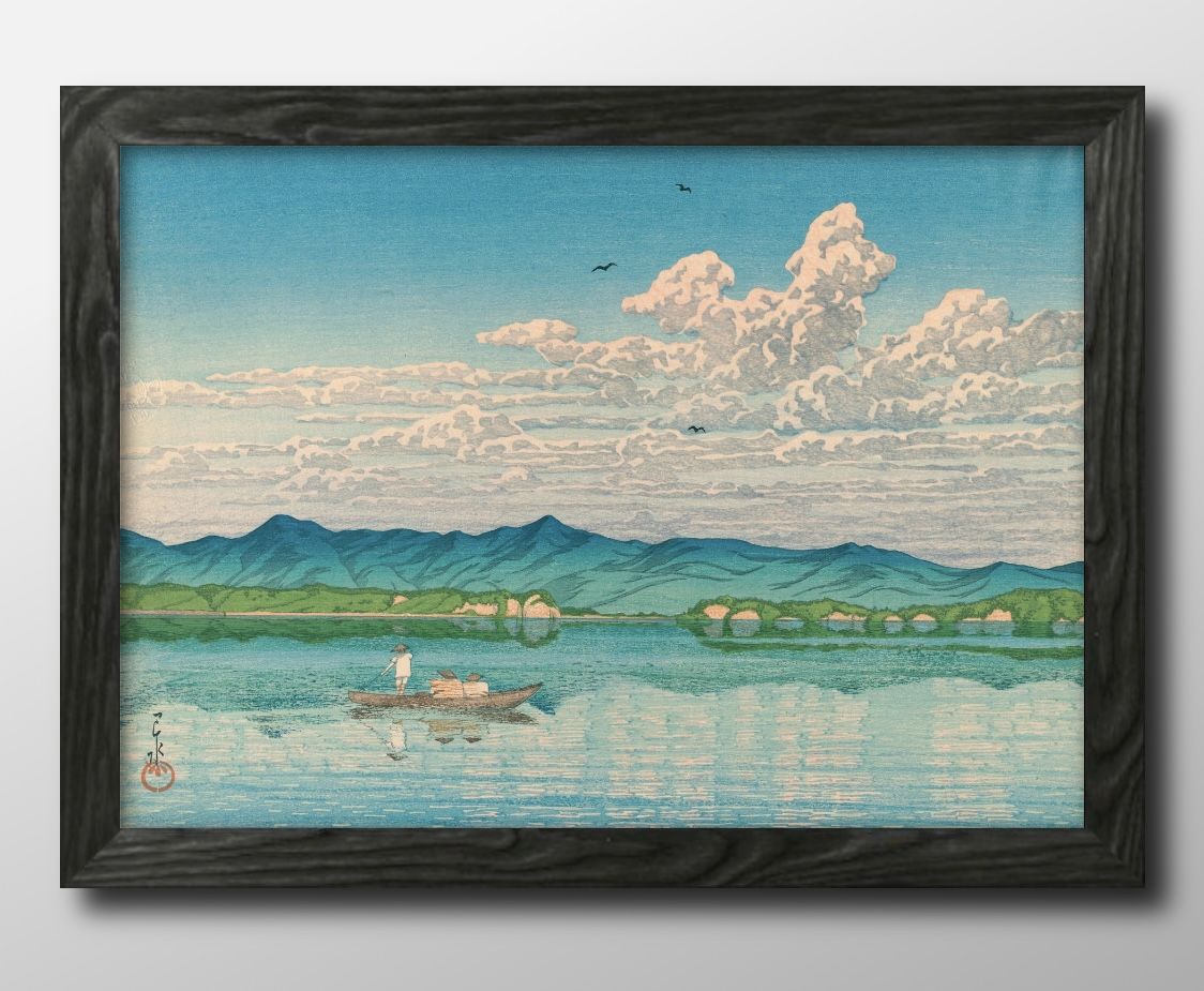 水彩画のボート額装済み 楽天市場】川瀬巴水 A3 サイズ ポスター アート おしゃれ 絵画