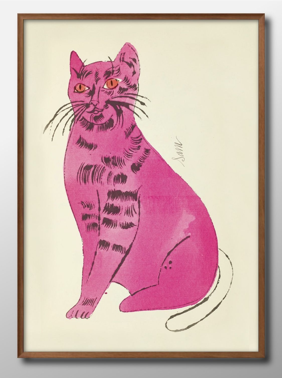 楽天市場】アンディ ウォーホル 猫 キャット ネコ ブルー A3 サイズ