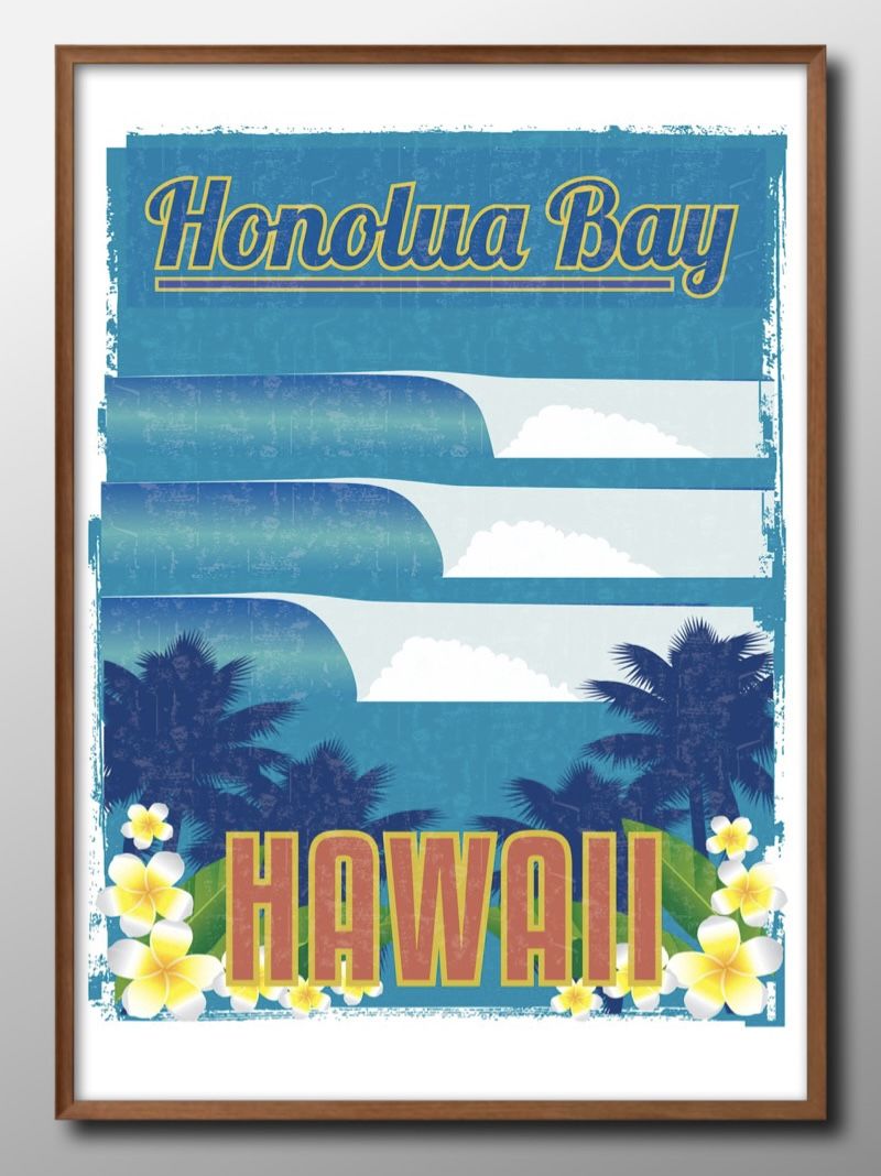 楽天市場】ハワイ フラ Hawaii ユナイテッド航空 A3 サイズ ポスター
