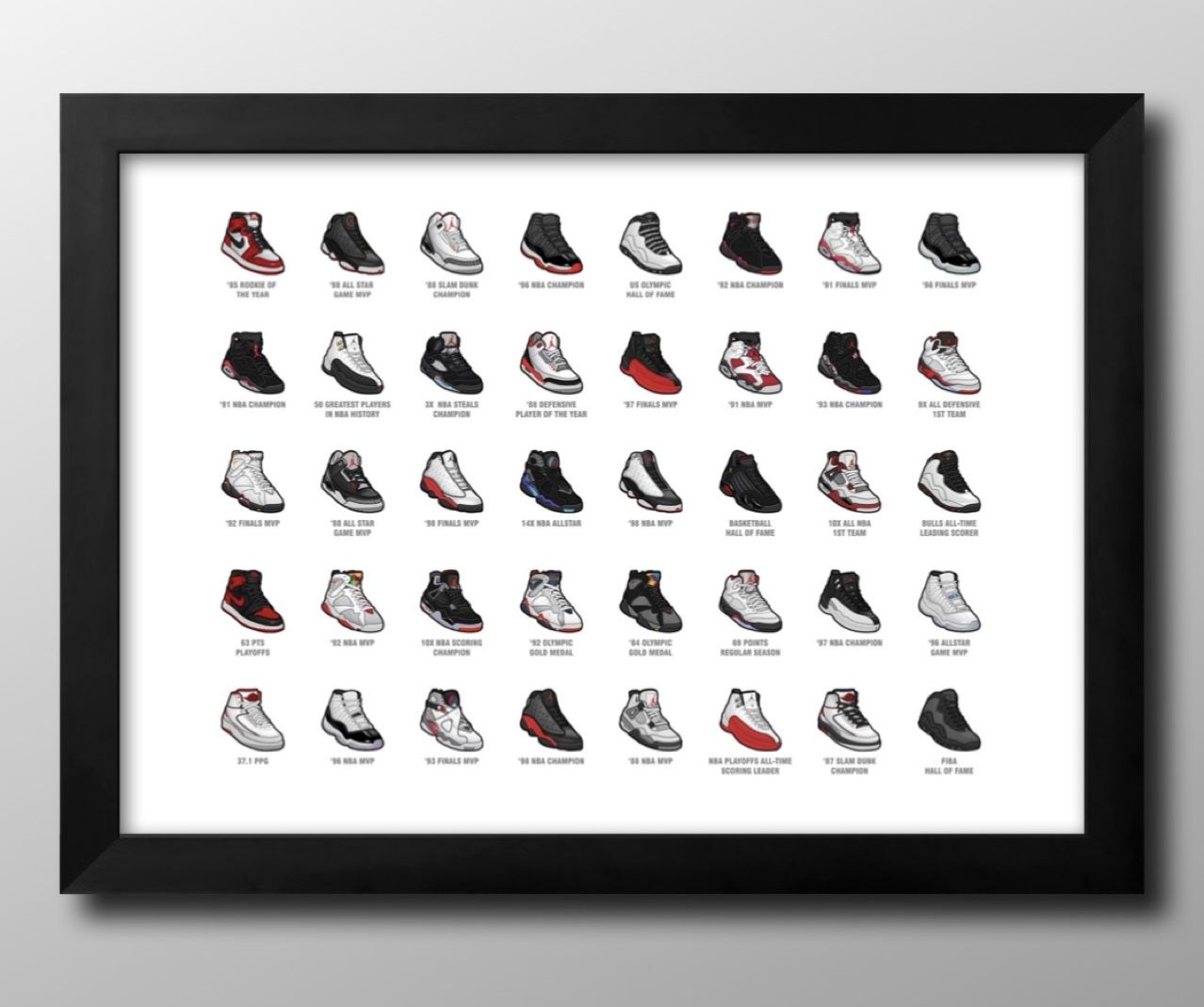 オシャレNIKEスニーカーポスターアンティーク大判額縁Ａ１ 黒い装飾的な写真額縁 odb12855.jpg