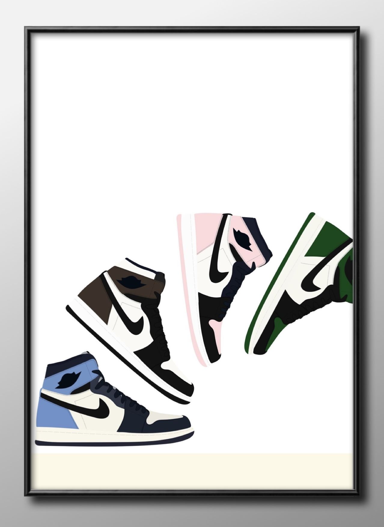 楽天市場】ナイキ アート スニーカー A3 サイズ ポスター アート