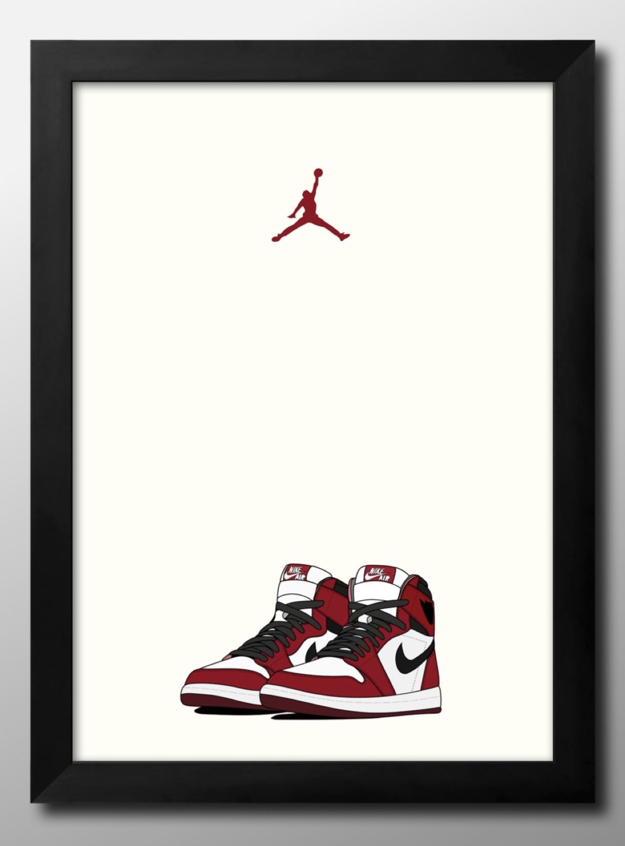 オシャレNIKEスニーカーポスターアンティーク大判額縁Ａ１ 黒い装飾的な写真額縁 odb12857.jpg