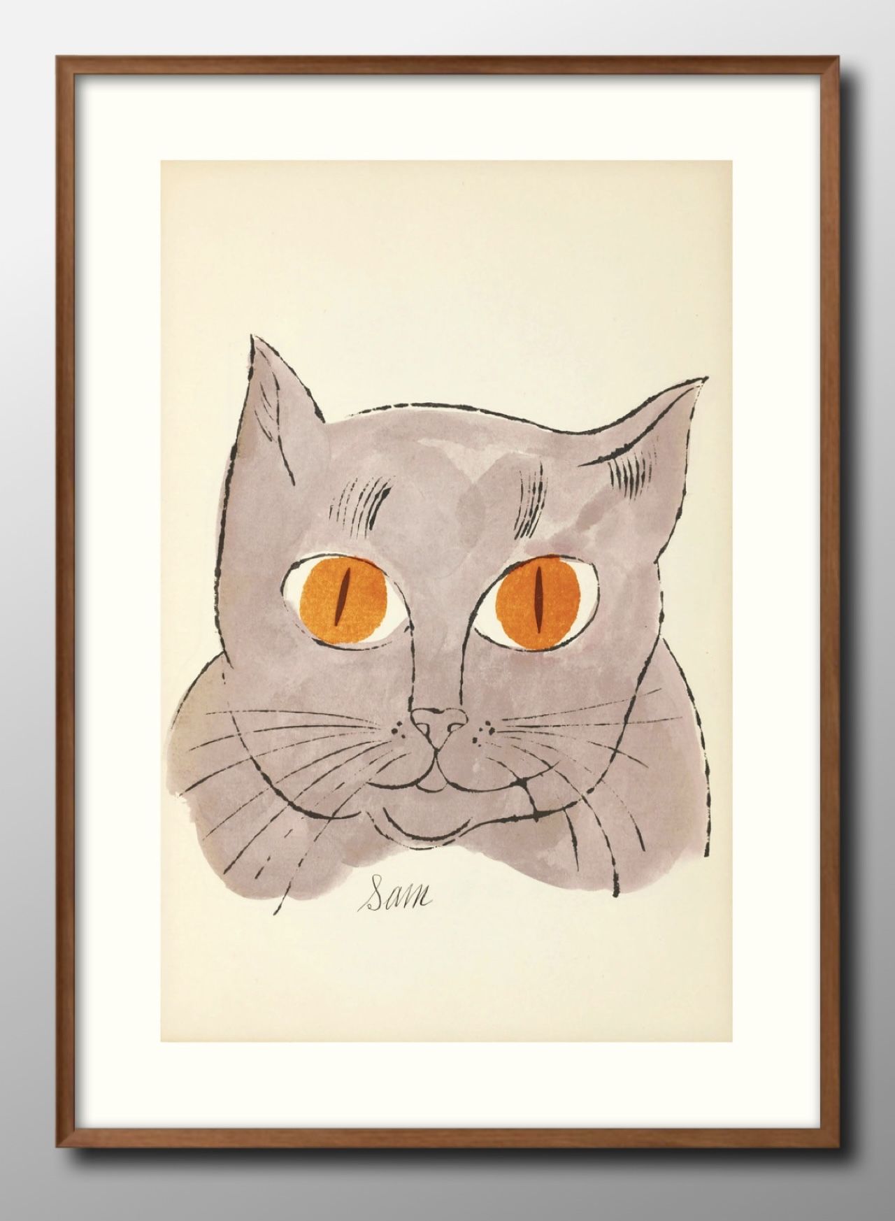 アンディウォーホル　ネコのサム　壁掛け　パネルアート アンディウォーホル ネコのサム 壁掛け パネルアート ANDY