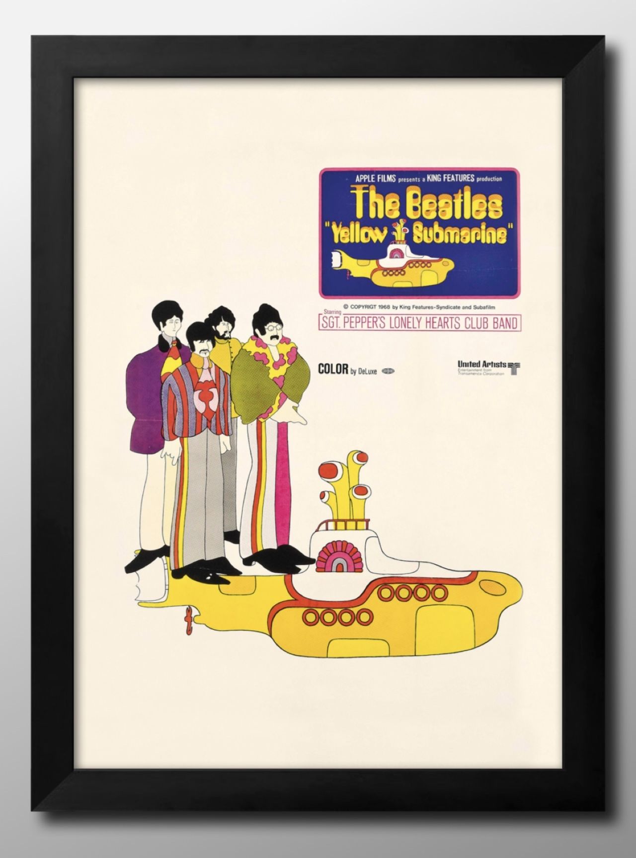 Beatlesのイラストポスター(73cm✖️103cm) Beatlesのイラストポスター