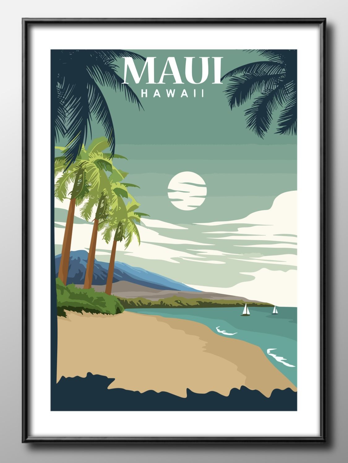 楽天市場】ハワイ ワイキキビーチ A3 サイズ ポスター アート おしゃれ