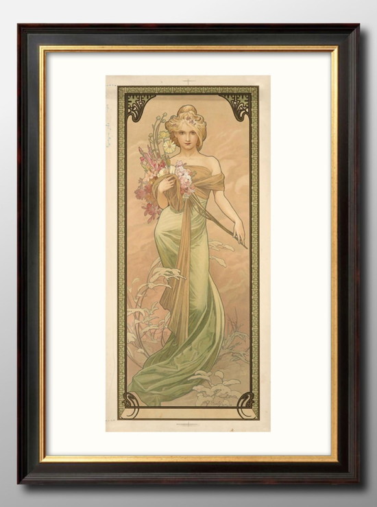 楽天市場】アルフォンス ミュシャ 桜草 A3 サイズ ポスター アート