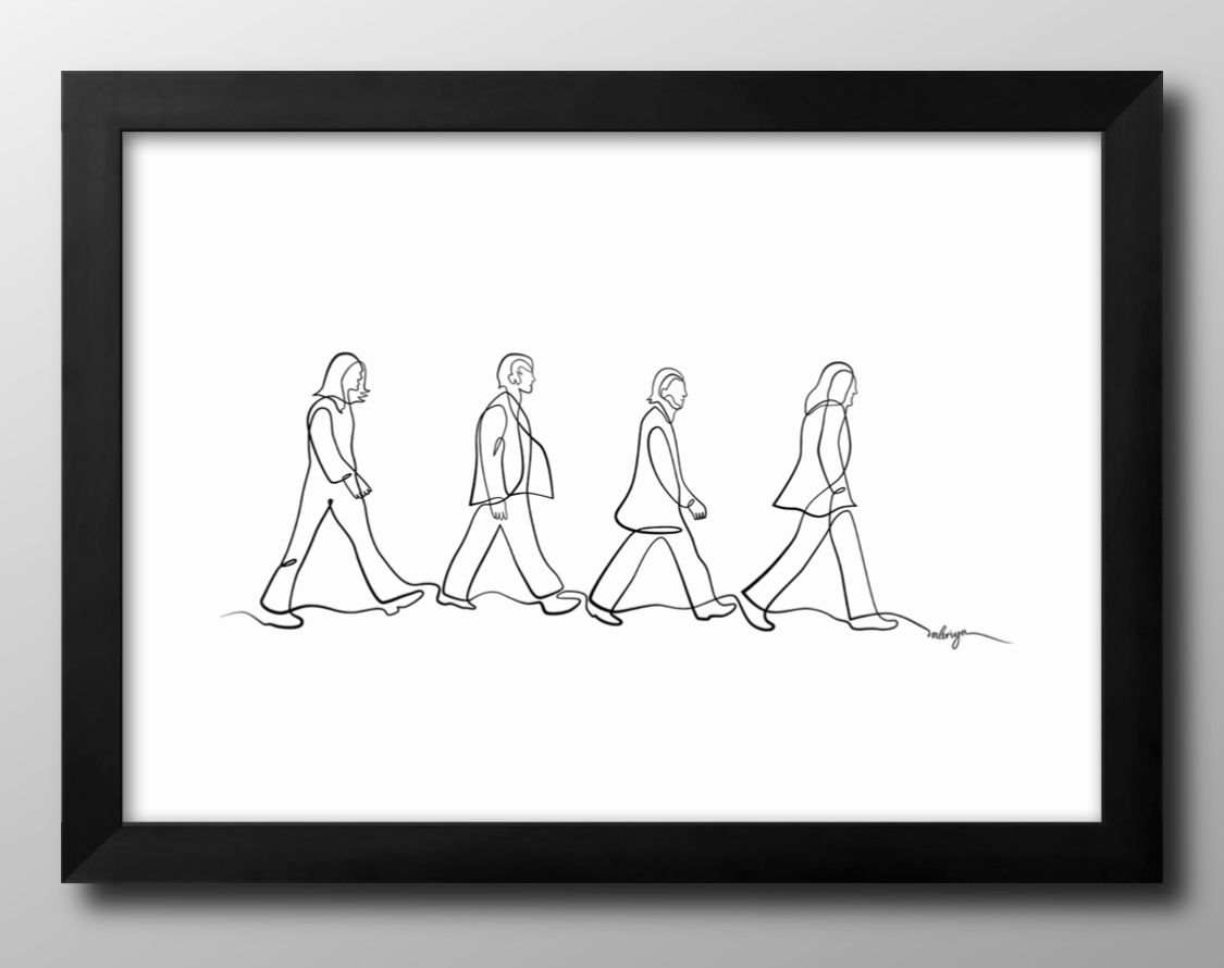 ジョンレノン　オノヨーコ　人物画　イラスト　白磁板　フレームスタンド　ビートルズ ジョンレノン オノヨーコ 人物画 イラスト 白磁板 フレーム