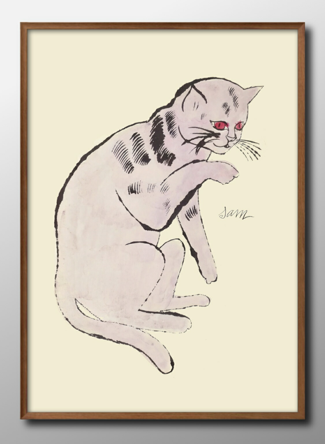 アンディウォーホル　ネコのサム　壁掛け　パネルアート アンディウォーホル ネコのサム 壁掛け パネルアート Amazon.co