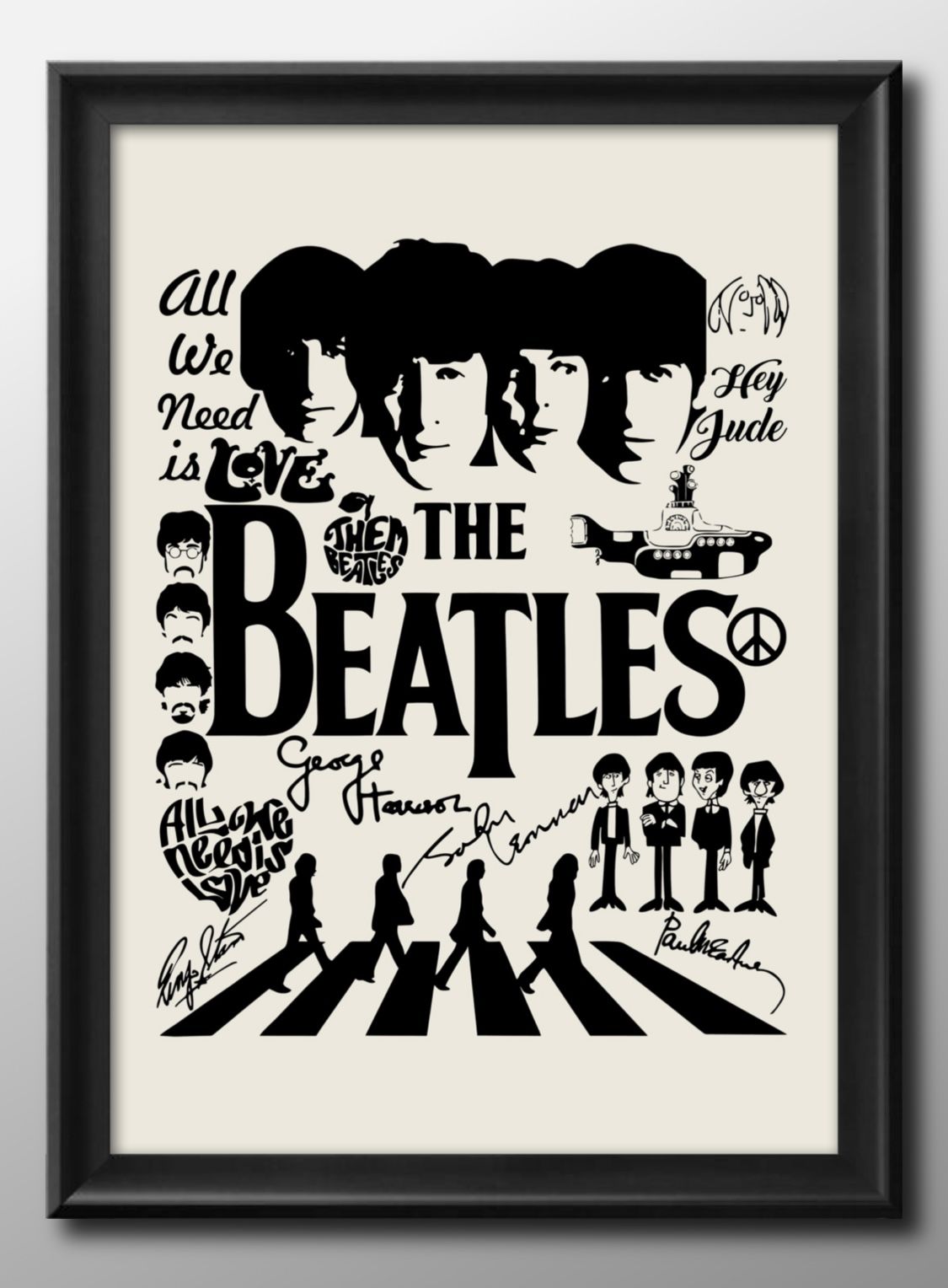 楽天市場】ビートルズ ジョン レノン イマジン Beatles A3
