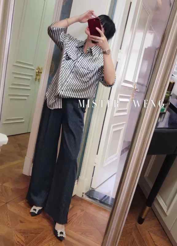 秋冬 スリム ストライプ 大きめ ストレート パンツ｜おうち健康生活 9,194円