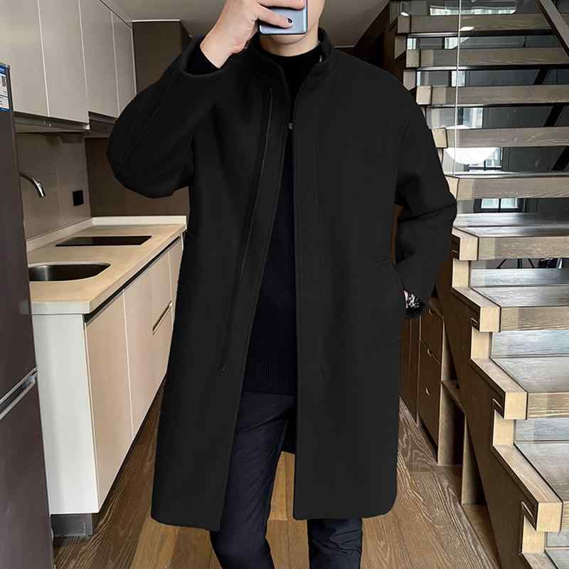 厚地の外套 メンズ 朦々たる 絨毛 アウター 秋冬 丈 照明ランプ色合い ジップアップ 絨毛厚地の外套 防寒 メンズファッション-コート・ジャケット