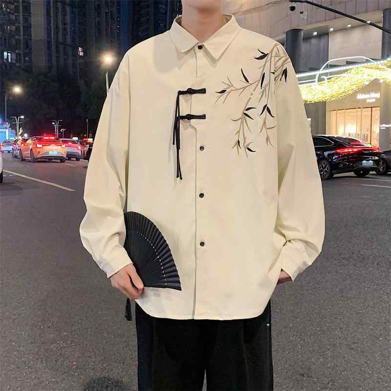 シャツ メンズ 長袖 新中華風 秋 中国風 レトロ チャイナボタン 上着 ?衣 > シャツ メンズ 長袖 中国風 秋 中国風 レトロ チャイナボタン ジャケット 4,819円
