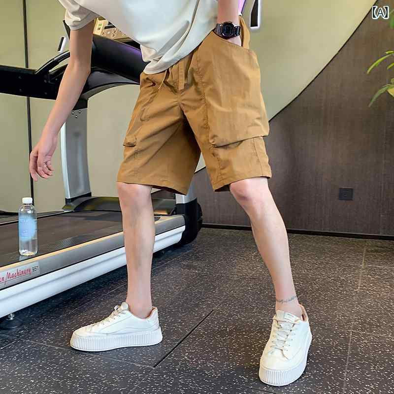 ショートパンツ メンズ 夏 カジュアル おしゃれ ハーフパンツ 五分丈 ハーフ ゆったり 大きめサイズ ポケット カーゴ 夏 薄手 涼しい 涼しい ミディアム トレンディ スポーツ ビーチ