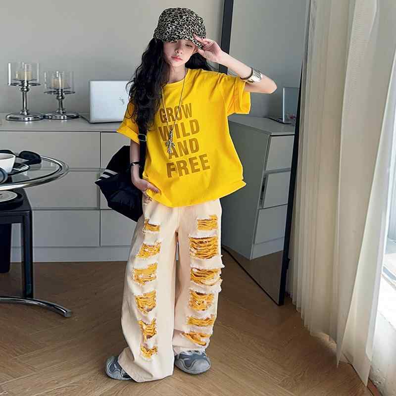 子供服 夏 セットアップ 女の子 半袖 デニムパンツ 2点セット キッズ おしゃれ 4,969円