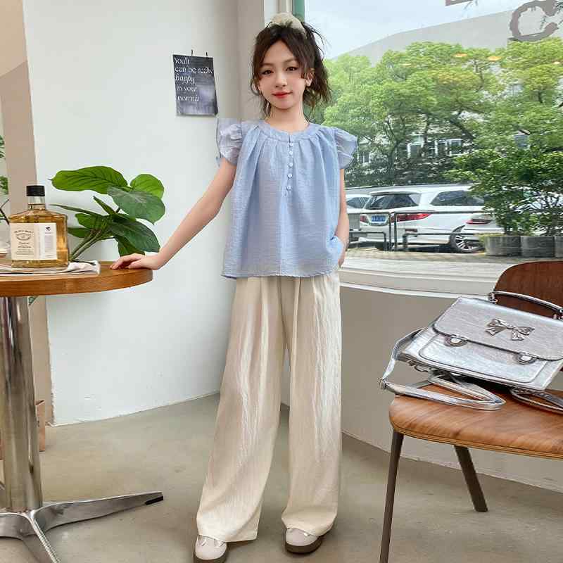 Tシャツ 女の子 夏 半袖 ワイドパンツ 2点セット 子供服