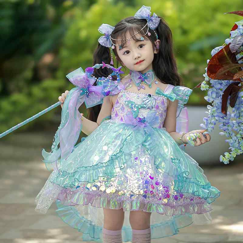 ワンピース 女の子 子供 夏 人魚姫 ロリータ キャミソール