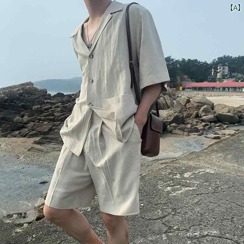 セットアップ メンズ 夏 ショートパンツ 五分丈 ハーフ ハーフパンツ カジュアル おしゃれ 半袖 シャツ 夏 シャツ トレンディ 紳士服