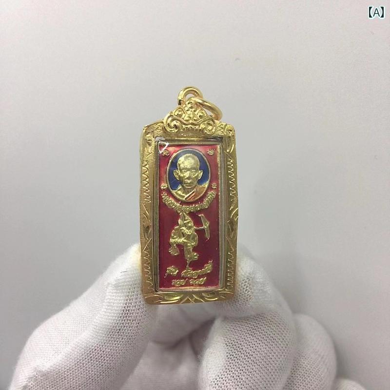 仏教 ネックレス タイ ペンダント トップ レディース メンズ アクセサリー お守り カップル ギフト プレゼント 赤 緑 青