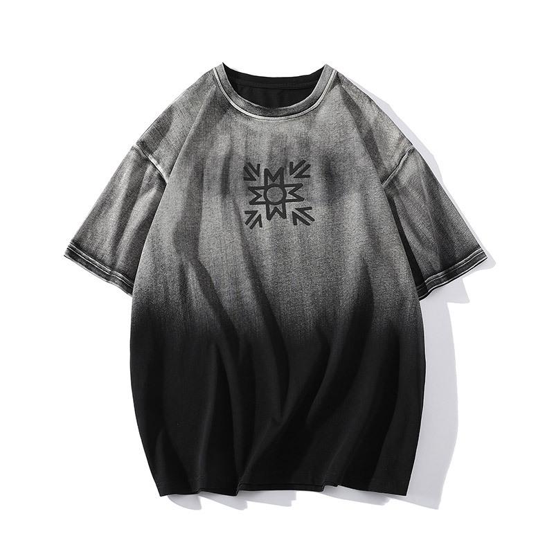 Tシャツ メンズ 半袖 夏 オーバーサイズ 丸首 韓国 ストリート アメカジ ワーク ショートパンツ セットアップ