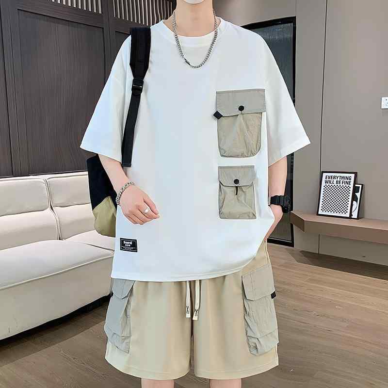 セットアップ メンズ 半袖 短パン 夏 上下セット 配 涼しい