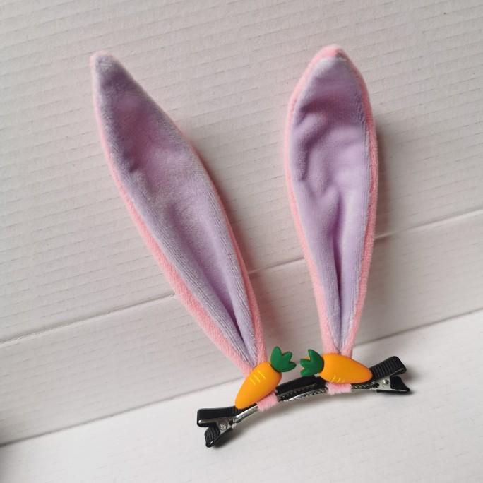 【予約商品】うさ耳ヘアクリップ＋ピンクブルースイートメイドエプロンドレス