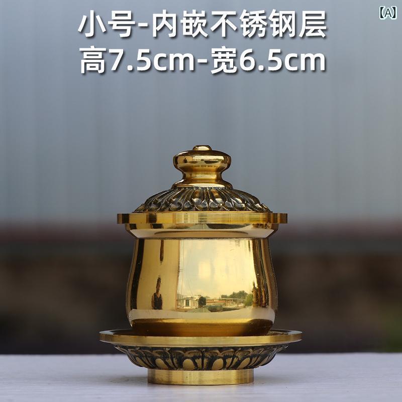 仏具 小物 仏教 聖水 供杯 カップ 椀 仏前 供養 浄水 祭壇 仏陀 家庭 縁起物 装飾 エスニック おしゃれ レトロ 銅 ステンレス 彫刻 佛字 無地