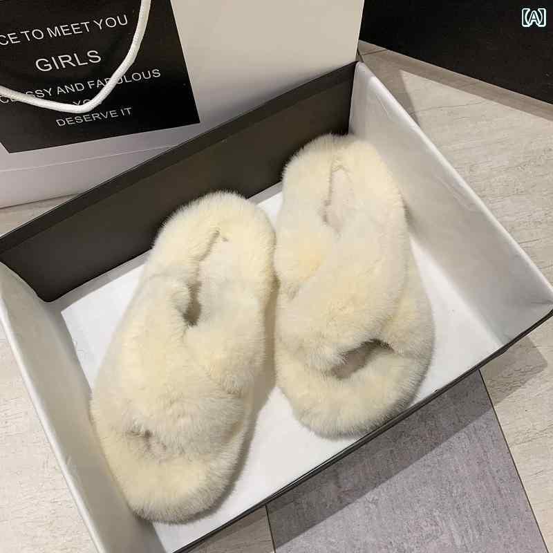 家庭用スリッパ ふわふわ オープントゥ レディース 秋冬 滑っこい 韓国 家兎 人工  綿 もこもこ パステル色の 無地 クロスストラップ 戸外 デイリー 生あたたかい 愛くるしげ  通気性 225 24 26 糎 黒いこと 青色 黄み 生活雑貨-日用品雑貨・文房具・手芸