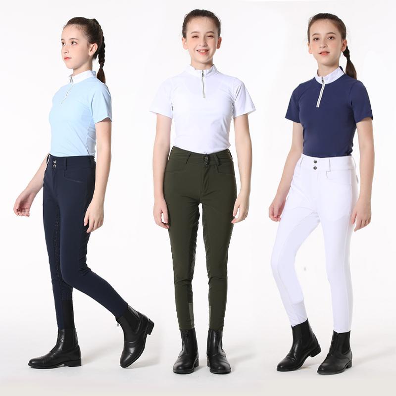 乗馬キュロット 子供 レディース ズボン 春夏 フルグリップ シリコン 滑りにくい 薄手 通気 速乾 UVカット シンプル おしゃれ 白 紺 緑