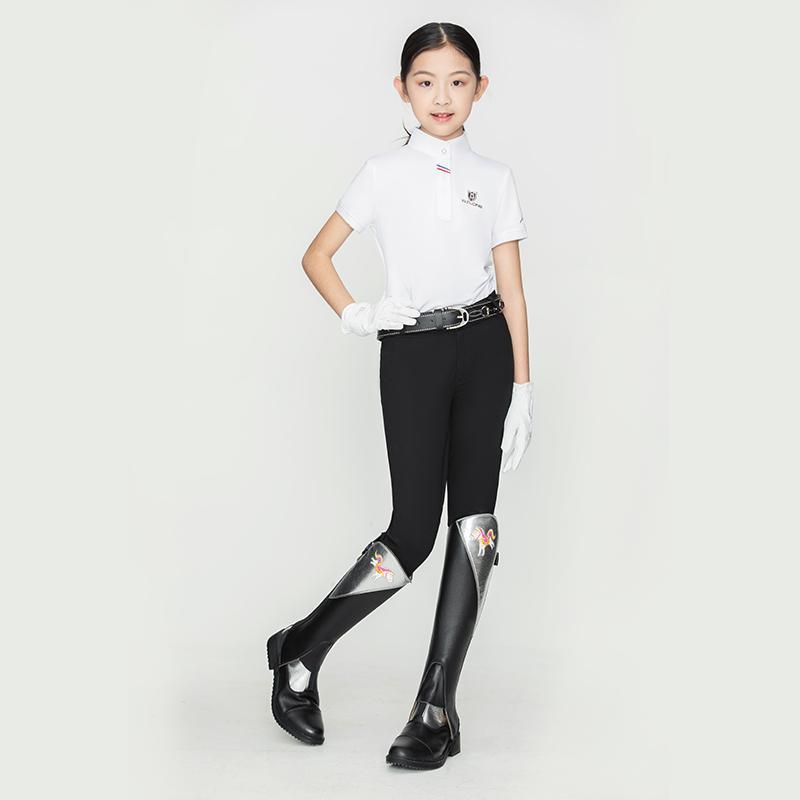 乗馬 キュロット ジュニア 子供 男の子 女の子 オールシーズン 履きやい ズボン パンツ スリム タイト ビギナー 初心者 黒 ベージュ 白