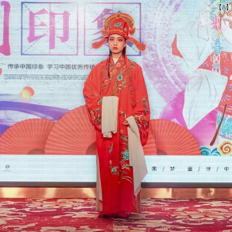 中国 踊り 御召しもの メンズ 羽織 水袖 衿 かぶり笠 仕かける 京劇 花旦 レトロ 民族 演戯 公演 花柄 赤 さくら色 緑 無償性大きさ