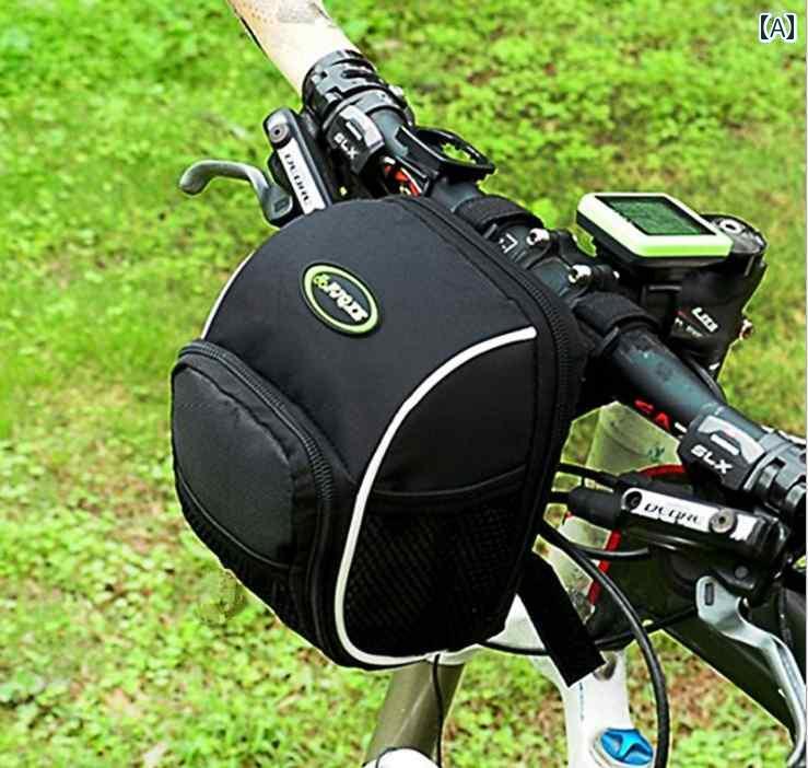 自転車 フロントバッグ ハンギング 収納 大容量 取り付け 簡単 マウンテンバイク 通勤 通学 サイクリング 品 クロスバイク アクセサリー カモフラ柄 シンプル 黒 青 赤