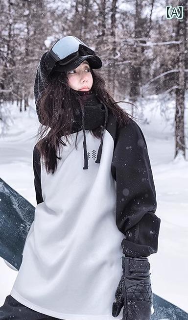 スキーの板御召しもの レディース スノボ 防寒 防風 雨合羽 アウター冬 アウトドア メンズ レディース 流汗 プルオーバー 生あたたかい 肌付き 薄っぺら ポリエステル 撥水 通気性 ジップアップ 衣嚢 リストバンド 伸ばすこと性 今めかしい アメリカン 心地好い 分かりやすい