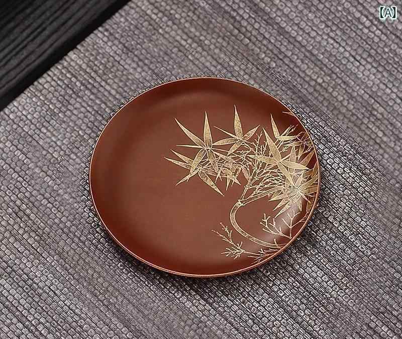 茶托 金属 茶器 キッチン 雑貨 食器 トレイ 受け皿 湯?み カップ 真鍮 茶道 ソーサー おしゃれ 断熱 円形 四角形 スクエア 来客 竹