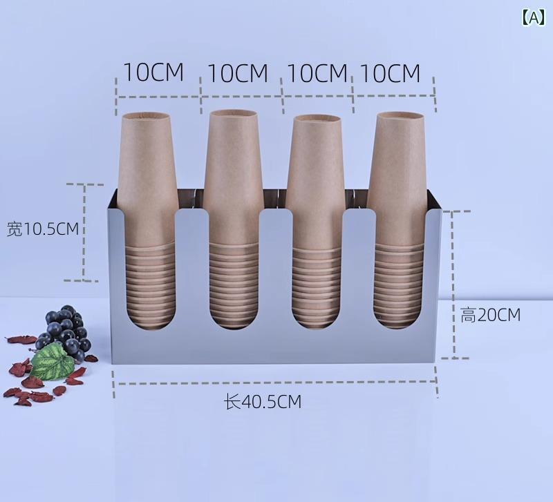 カップディスペンサー 紙コップ ホルダー 置き型 収納ボックス ステンレス 厚手 耐摩耗 多 大容量 ストロー ふた シンプル おしゃれ 無地 店舗 オフィス