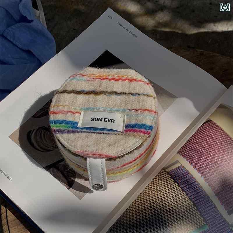 ジュエリーケース トラベル 青 黒 ストライプ ツイード風 チェック 布 ボタン 小さめ 収納 保管 持ち運び ネックレス ポータブル ボックス 指輪 イヤリング アクセサリー 旅行 女子 おしゃれ 鏡