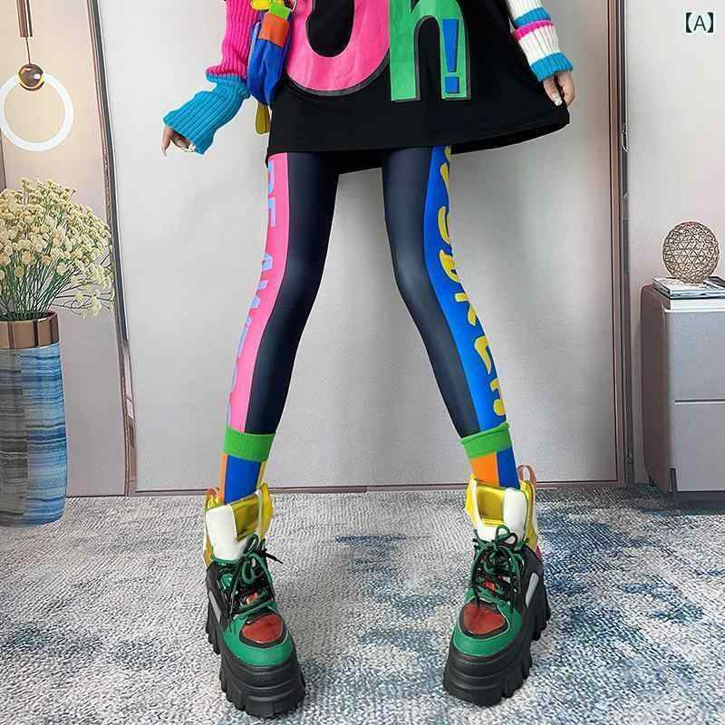 レギンス レディース 秋冬 スパッツ パンツ 裏起毛 厚手 暖かい ストレッチ ストレッチ性 通気性 快適 柔らかい インナー ヨガ ルームウェア おしゃれ プリント 派手柄 黒 白
