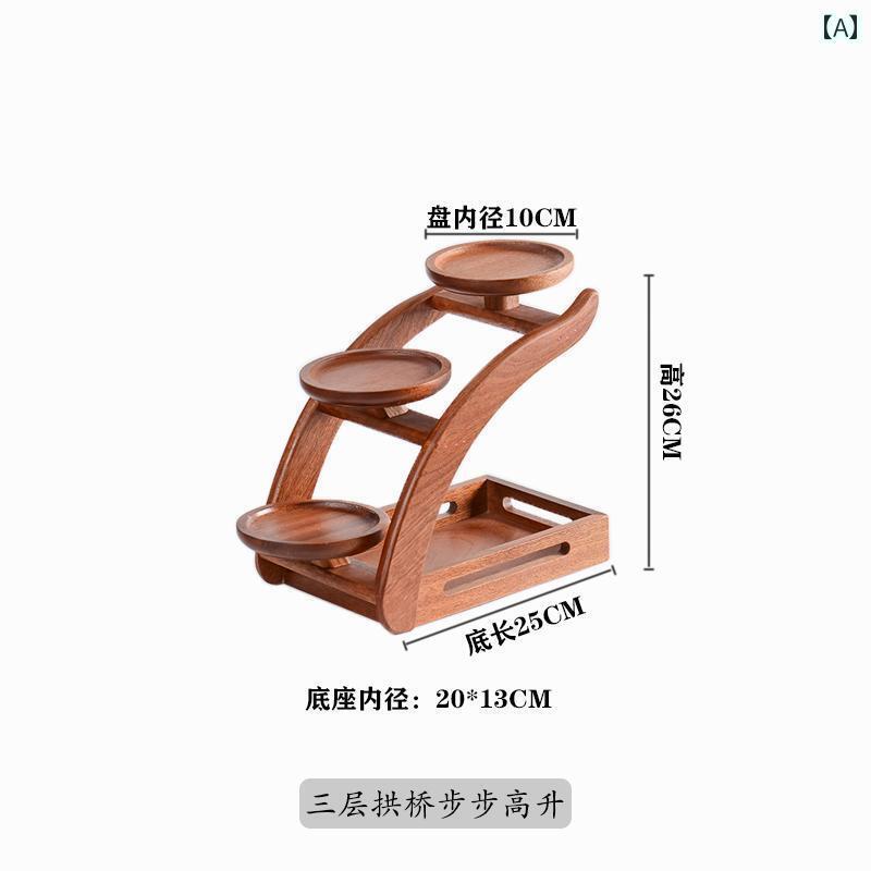 立体盛込 段々 盛り付け皿 弥助 し もりつけ台 木 上がり段型 刺し身 お肉 飾りつけ 見せびらかす 飲食店 仕立て上げる一皿分の料理 食 食べ物屋 寄りあい 老人ホーム寄りあい 丸型 今めかしい