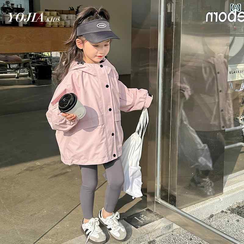 上衣 キッズ お嬢さん もの言う花 トップス 上衣 歳月 ジップアップ スナップボタン ボンネット 隠し 防寒 心地よい 分かりやすい 無地 さくら色 杏 通園 通学