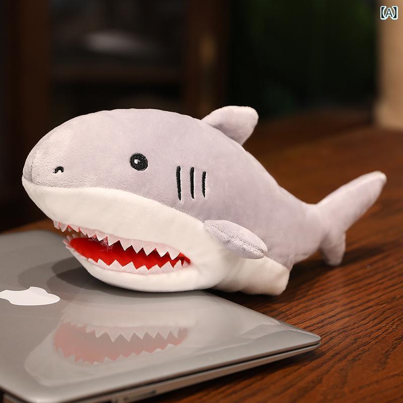 サメ ハンドパペット グローブ おもちゃ 口が動く 子供 ぬいぐるみ 知育 玩具 PP綿 保育 ベビー 想像力 男の子 女の子 早期教育 クジラ シャチ