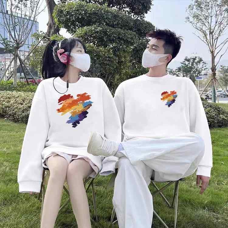 スウェット 男女兼用 お揃い ゆったり 肩落ち 裏起毛 プルオーバー 丸首 プリント 個性的 おしゃれ 高級感 カジュアル 普段使い 春夏秋冬