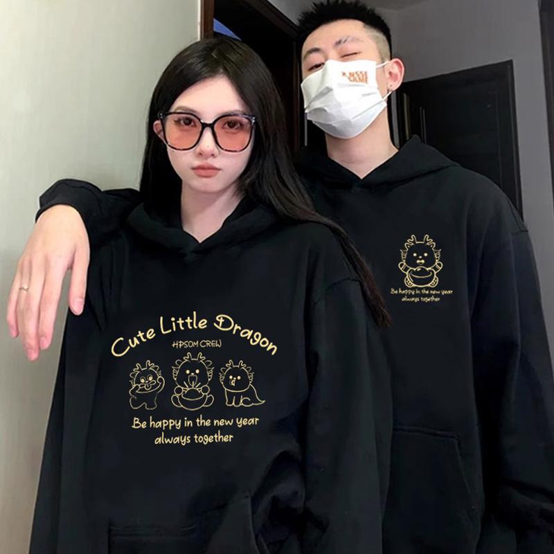 パーカー カップル お揃い 秋冬 フード付き 大きめ スウェット ゆったり 長袖 綿混 赤 高級感 お正月 開運色 気軽に着られる 日常使い|おうち健康生活