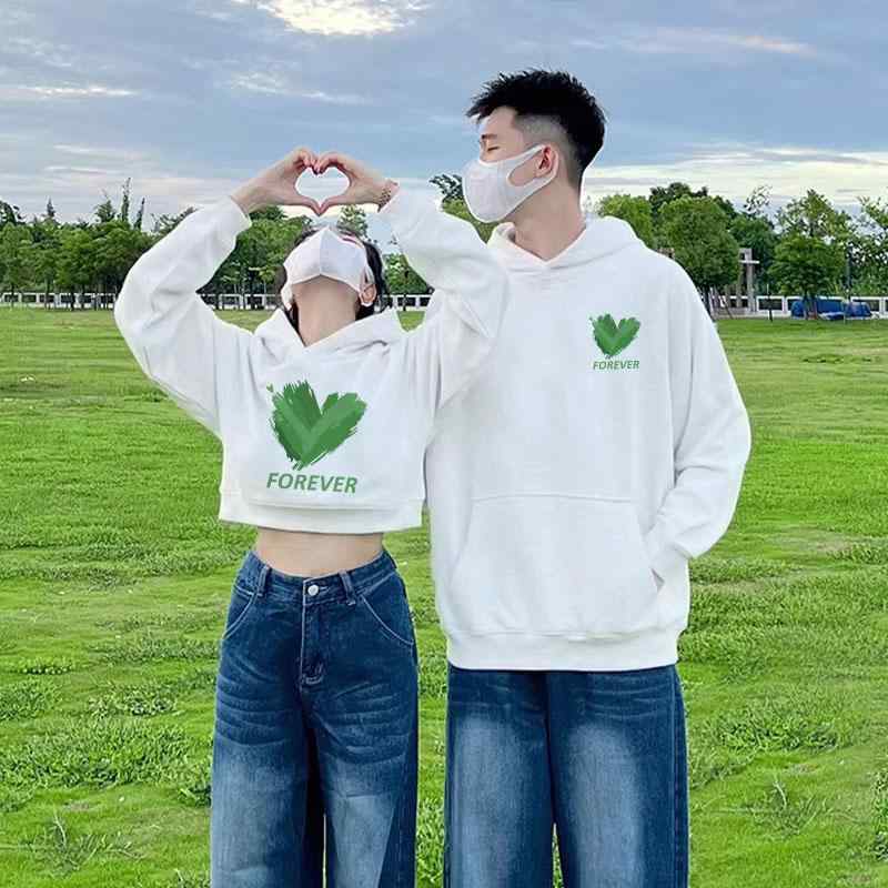 スウェット パーカー カップル ペアルック 男女兼用 丈違い プルオーバー フード付き ゆったりとした大きめのシルエット 高級感 個性派 アウター 春夏 秋冬|おうち健康生活