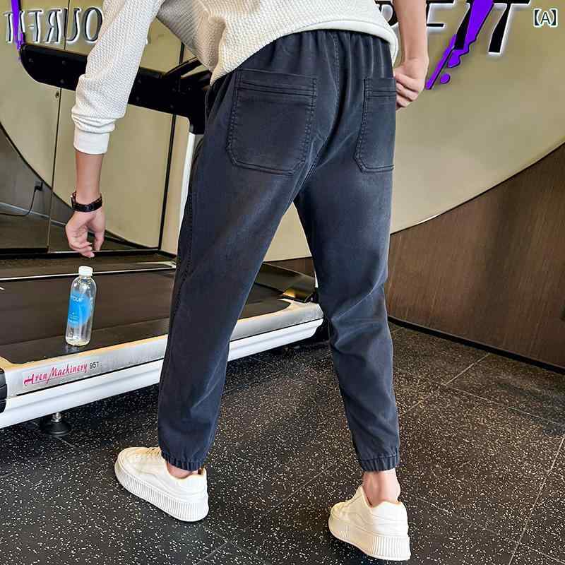 カジュアルパンツ メンズ おしゃれ 快適 春秋 トレンディ レッグ ネクタイ 九分丈 トレンディ アメリカン レトロ
