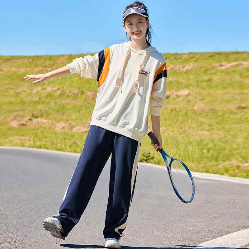 ジャージ 子ども 女の子 学生 上下セット 長袖 パーカー 長ズボン コットン 綿混 ゆったり カジュアル 通学 部屋着 普段使い 春秋 服装